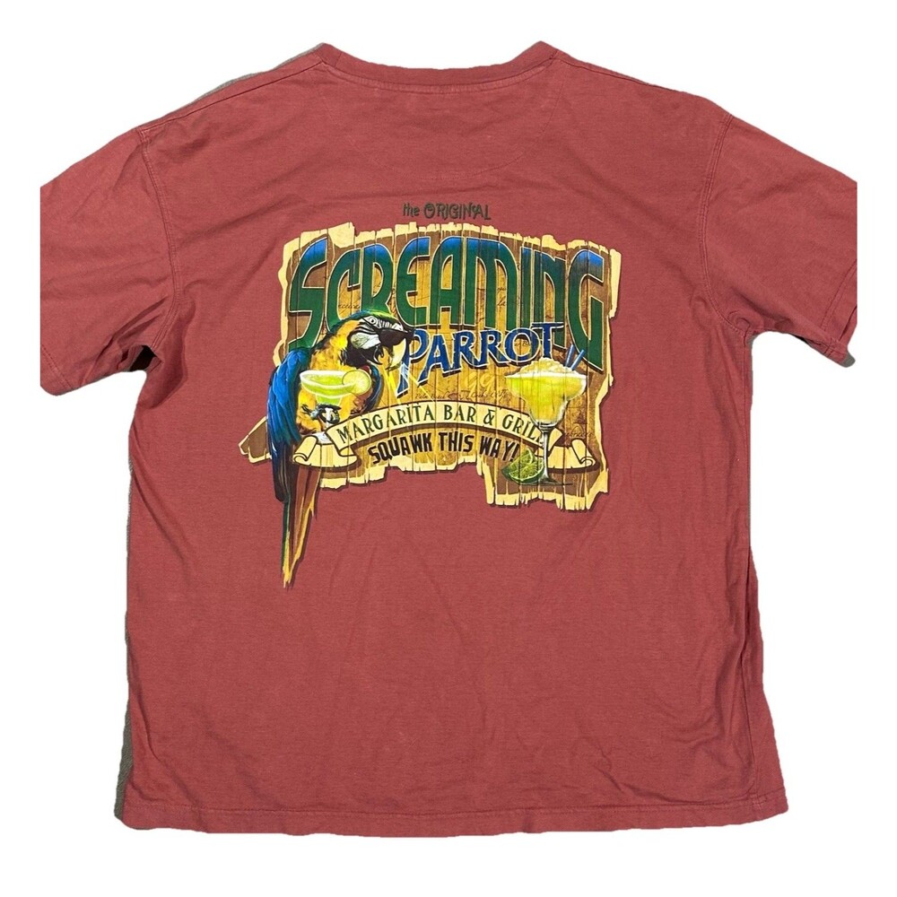 Screaming Parrot Margarita Bar Shirt Mens Short Sleeve Size XXL 2XL
